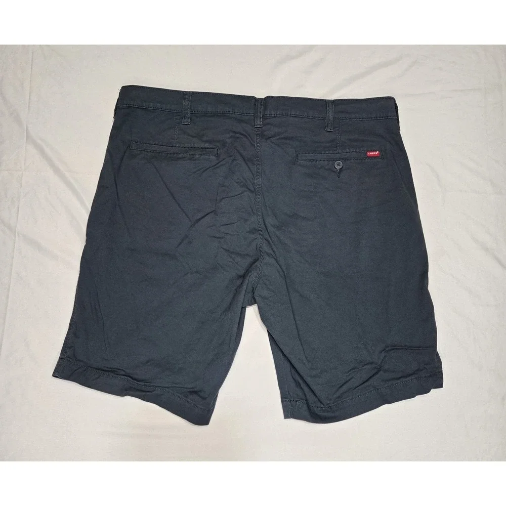 Levi's XX Chino Shorts Stretch Navy Blue Mens 40x9 Pockets Preppy‎ Comfort
